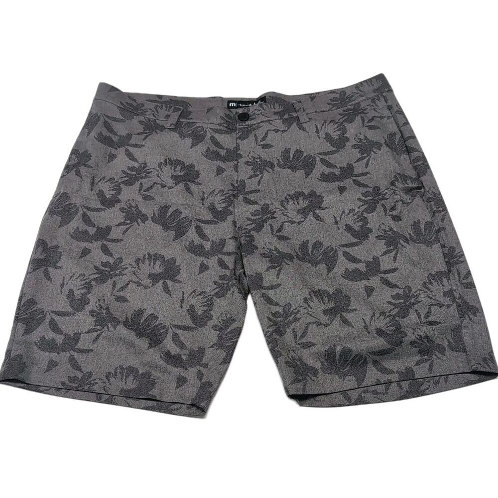Travis Matthew Inlet Hybrid Golf Shorts Mens Size‎ 40 Gray Print 1MW212 NEW NWT